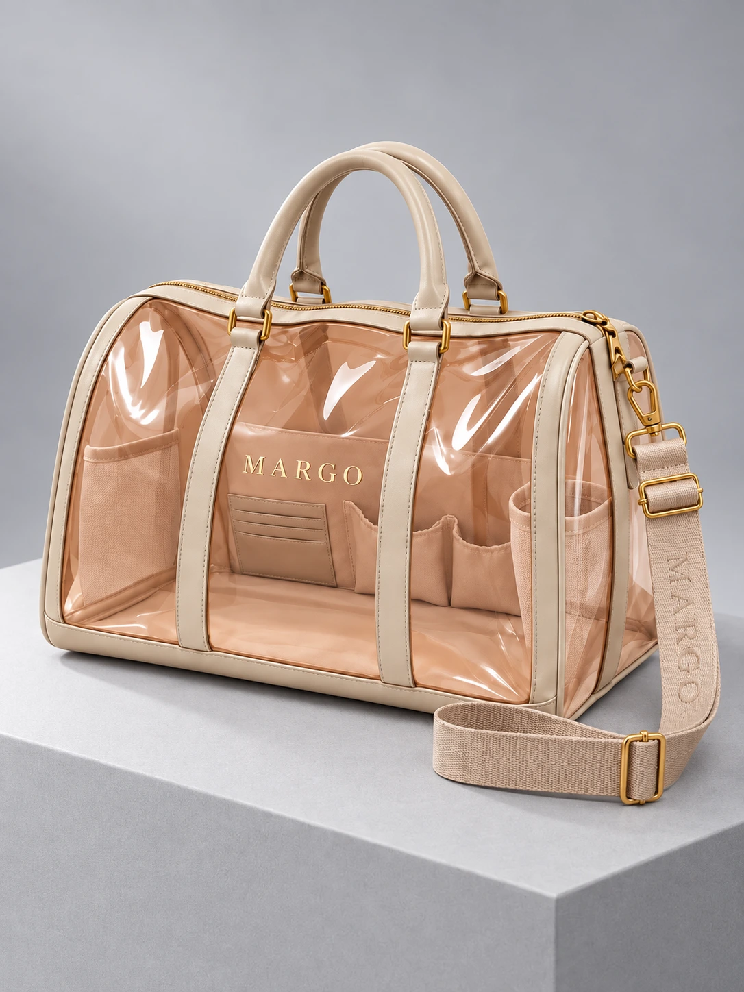 Ali Nude Travel Bag, Front